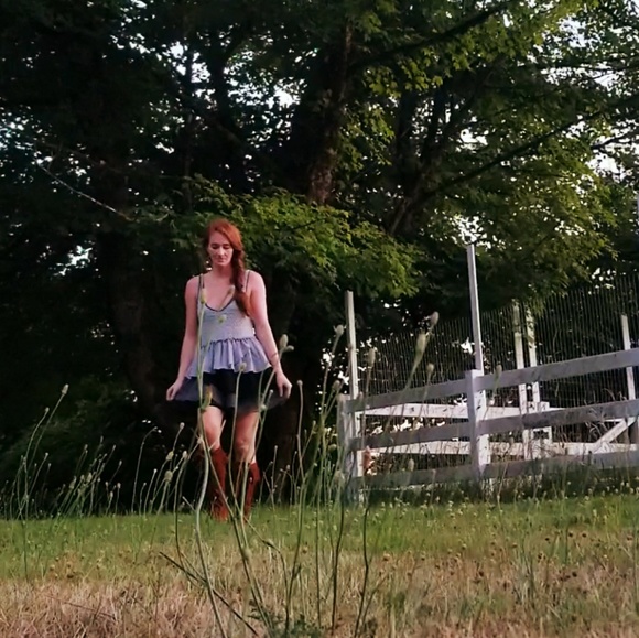 🛑SOLD🛑 Free People Ruffle Long Tank/ Dress - Picture 3 of 8